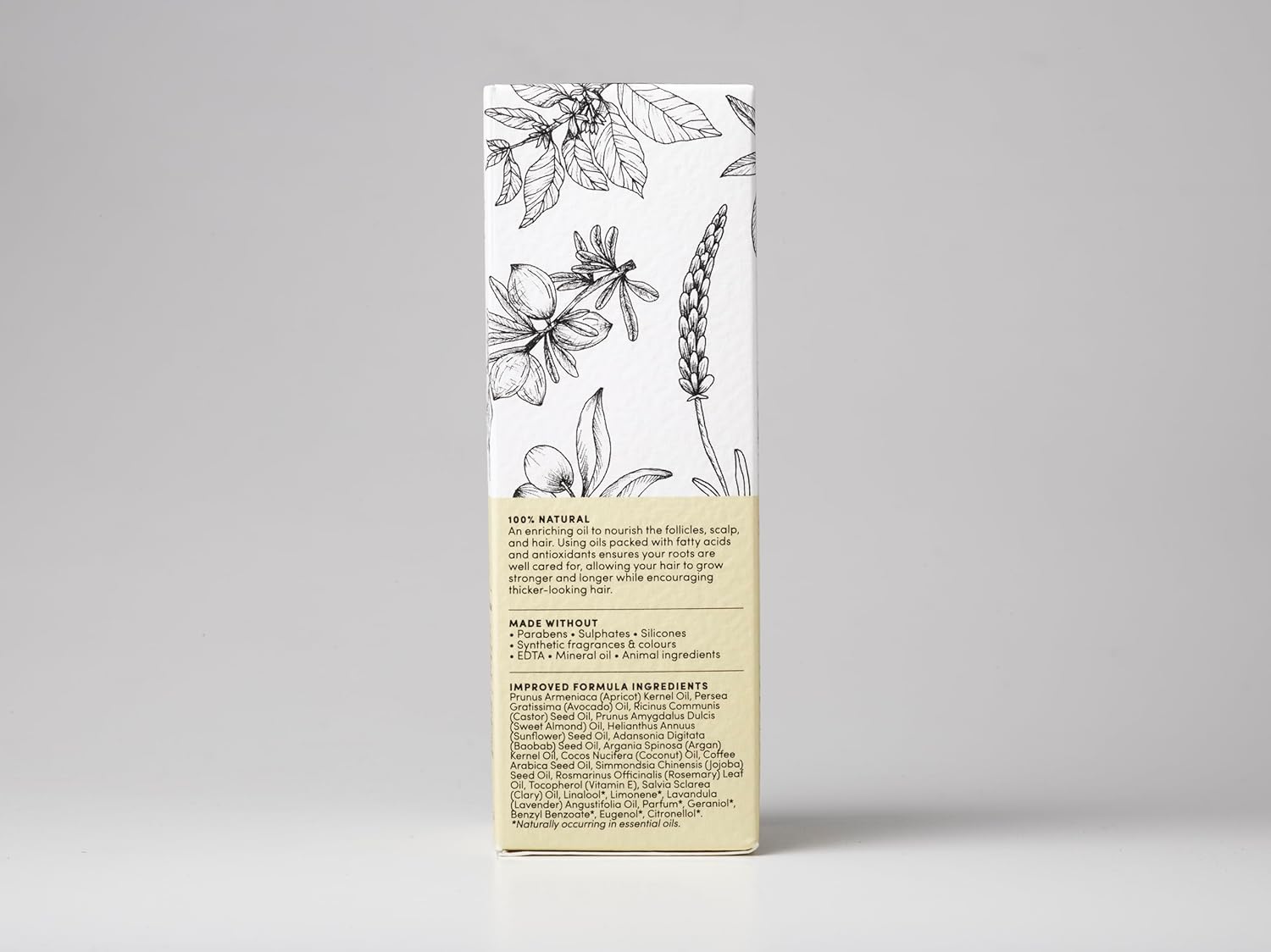 Hair Growth Oil, 100% Natural, with Caffeine, Biotin, Castor , Argan & Rosemary, Effective Serum for Damaged Hair